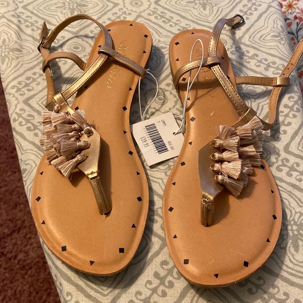 Altar’d State Siz 9 - Tassel Sandals - Rose gold BRAND NEW